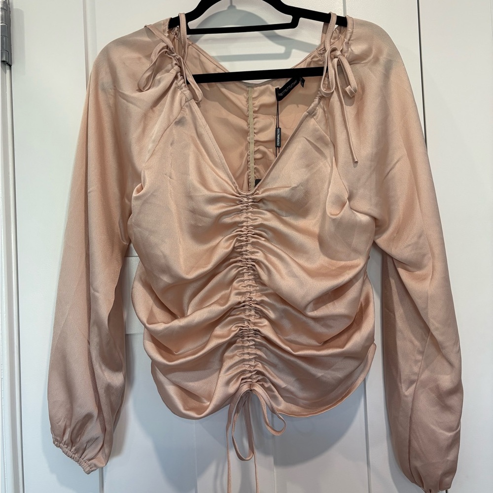 Champagne Pink Rouched Top